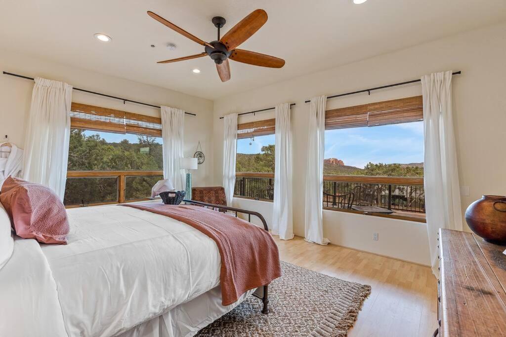 Close To Fresh Creek! Sleeps 12 ~ Amazing Views W/Serene Open Space ~ Hot Tub + Game Room ~ Trails Outside Sedona Exteriör bild